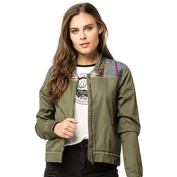 Roxy Jackets & Blazers - NWT ROXY The Bray Aztec Cotton Bomber